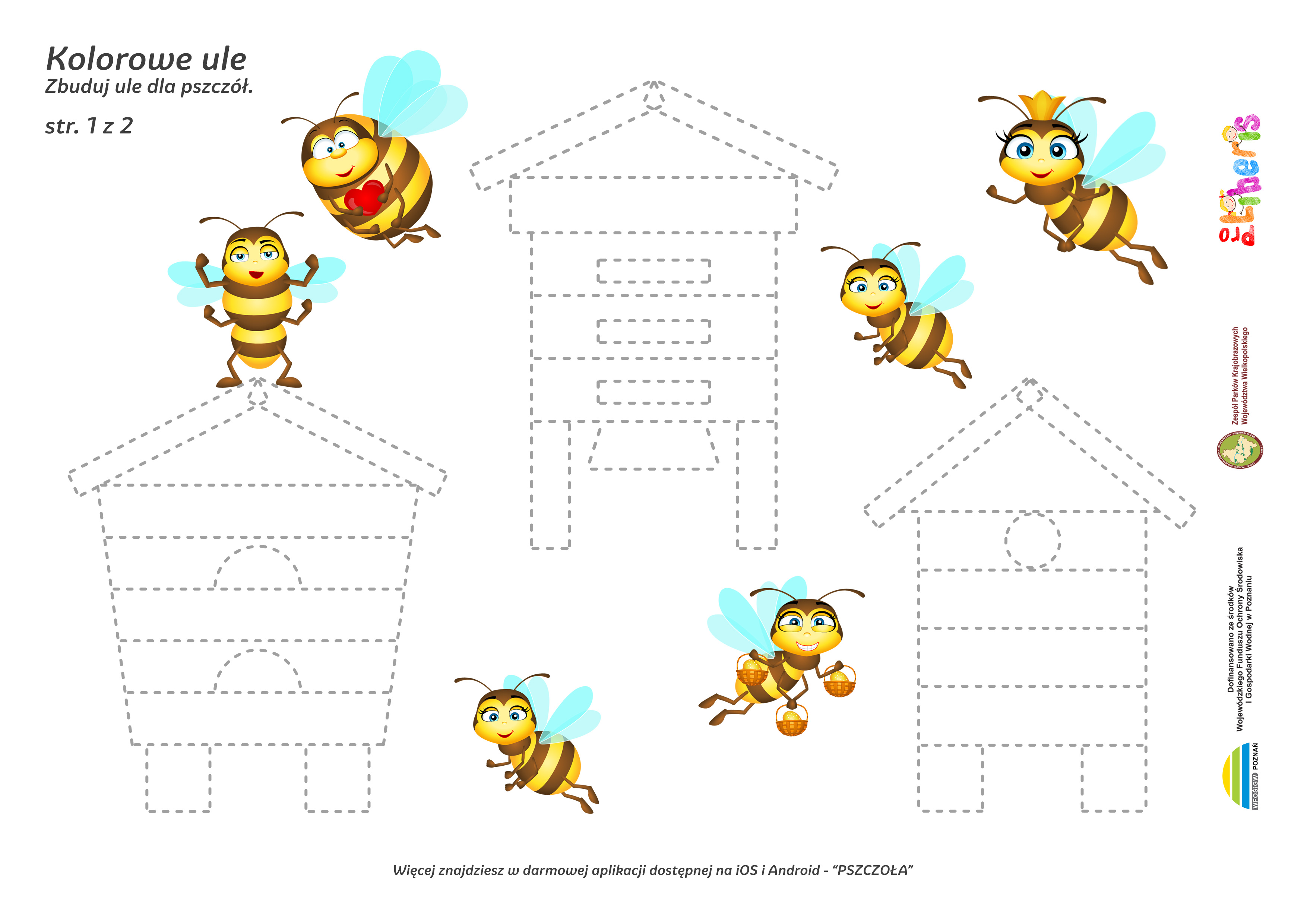 Kolorowe ule - zbuduj ule dla pszczół