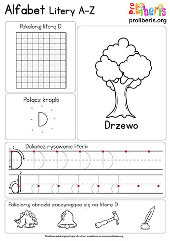 alfabet - darmowe karty pracy dla dzieci