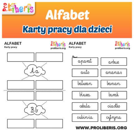 Alfabet - karty pracy dla dzieci
