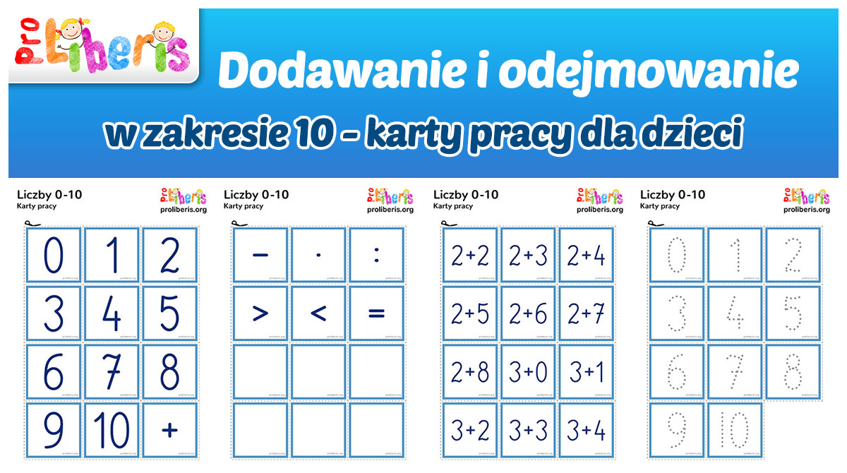 Odejmowanie W Zakresie 10 Karty Pracy Do Wydruku Dodawanie i odejmowanie w zakresie 10 - karty pracy dla dzieci | Pro