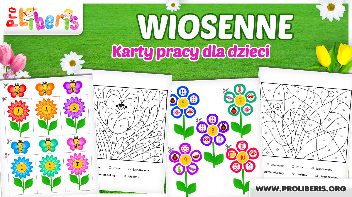 Wiosenne karty pracy dla dzieci | Pro Liberis